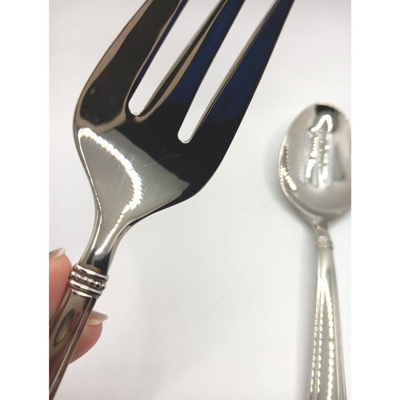 Reed & Barton Andover Pearl 3 Piece Server Hostess Set 18/10 Stainless Flatware - Picture 3 of 5